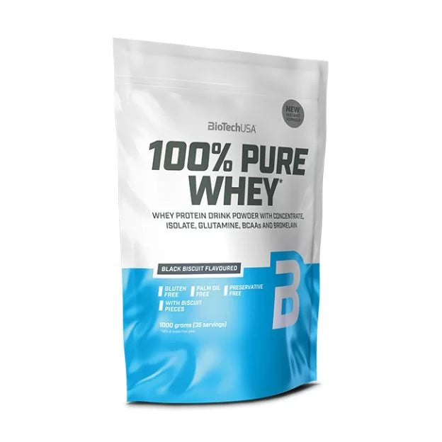BioTechUSA 100% Pure Whey 1000g protein concentrate-isolate and BCAA complex